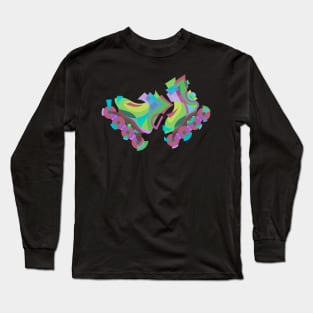 ROLLER  BLADES STYLIZED ART - SKATE OR DIE Long Sleeve T-Shirt